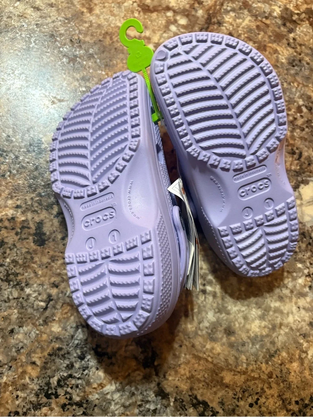 CROCS Kids Lavender Classic Clogs with Heel Strap